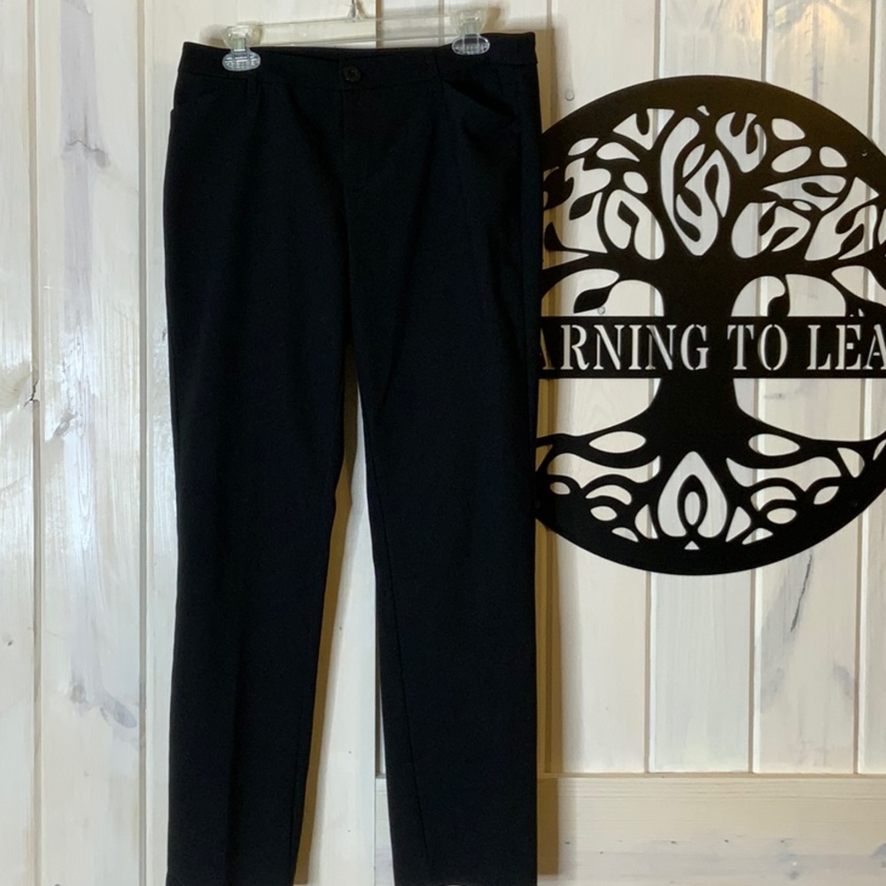 I have too many pairs of black pants!  Black, flat front pants, size 8